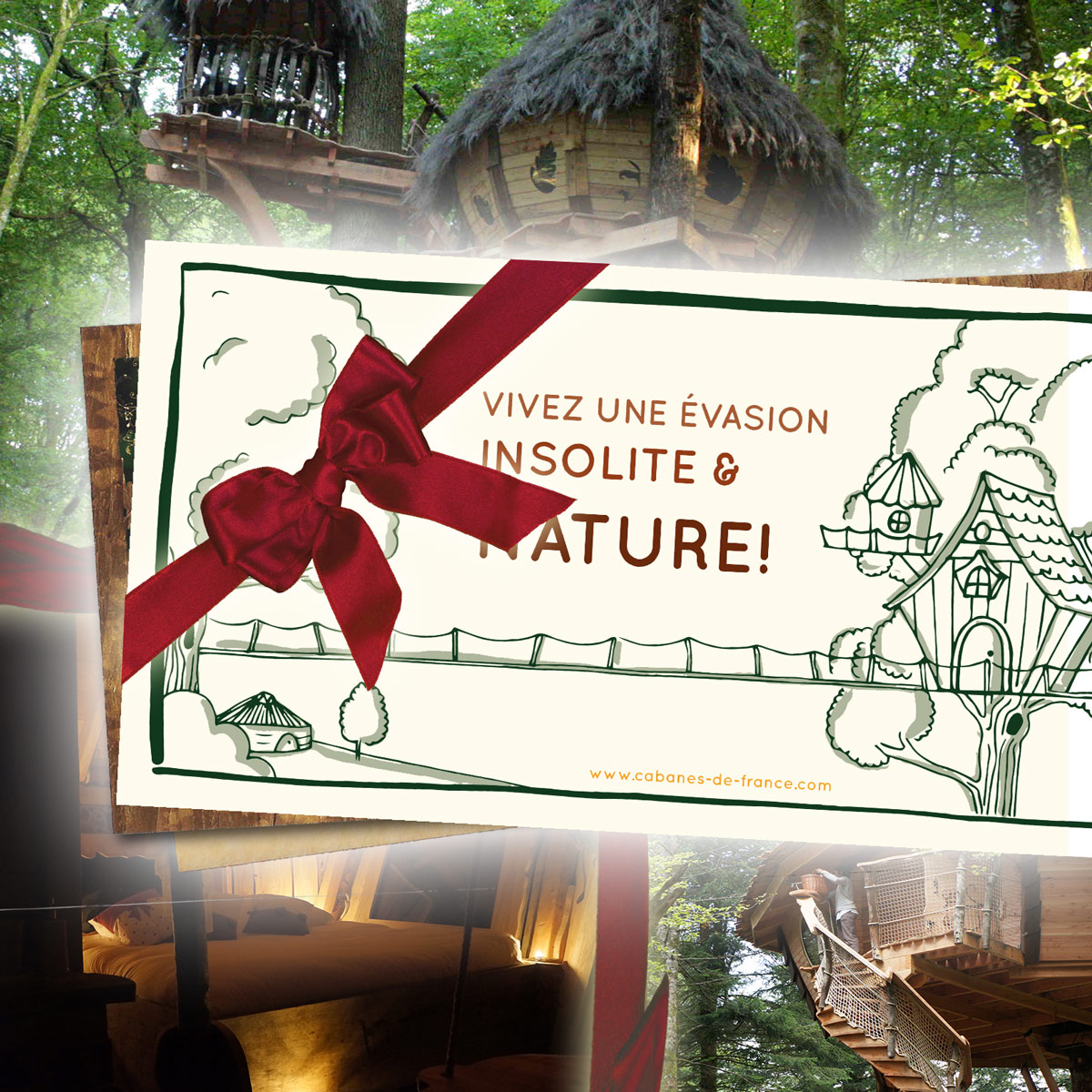 Chèque cadeau Escapade - Box cabanes dans les arbres Chèque cadeau Escapade - Box cabanes dans les arbres