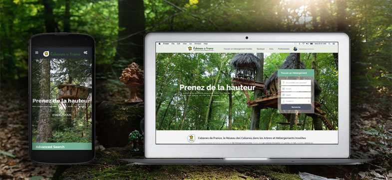 Cabane dans les arbres, nichée au cœur dune forêt verdoyante.