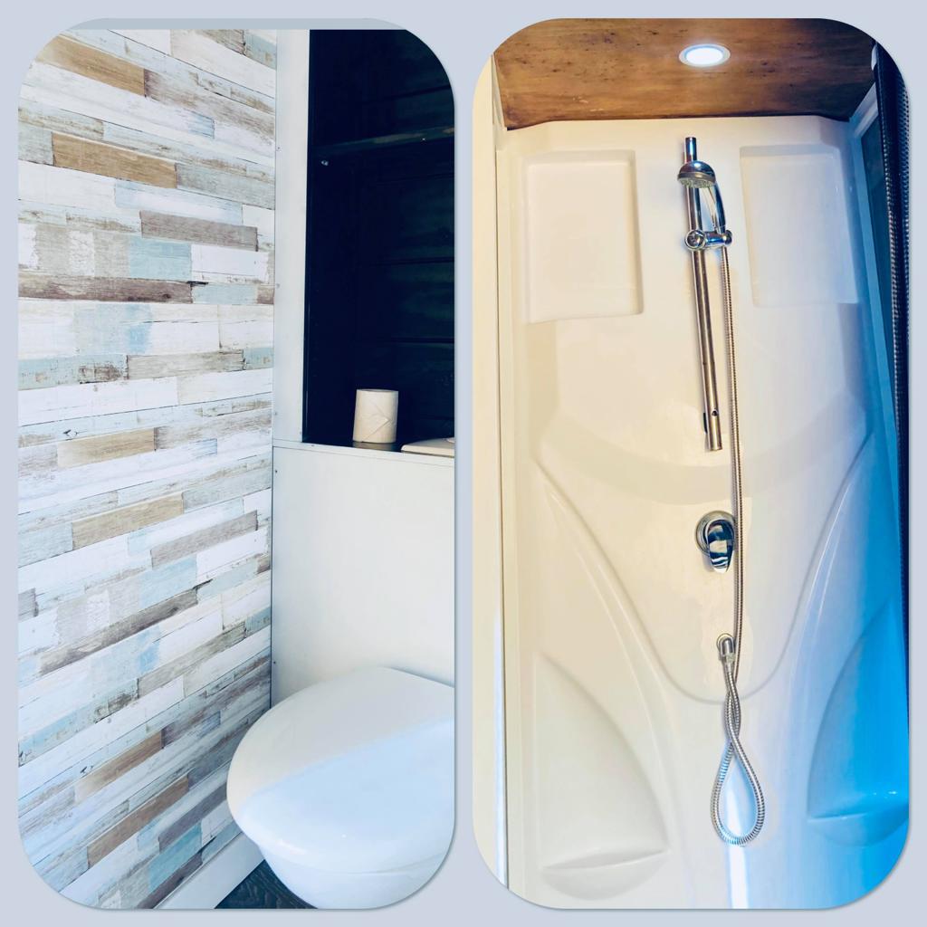 carre-etoile14 Hébergement insolite à Champagne-Ardennes : salle de bain moderne avec douche élégante.