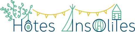 Logo coloré dHôtes Insolites, évoquant des séjours atypiques en pleine nature.