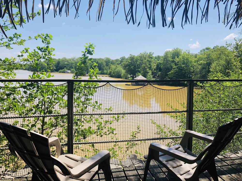 Ecureuils1 Hébergement insolite en Auvergne-Rhône-Alpes, avec vue sur le lac et chaises confortables.