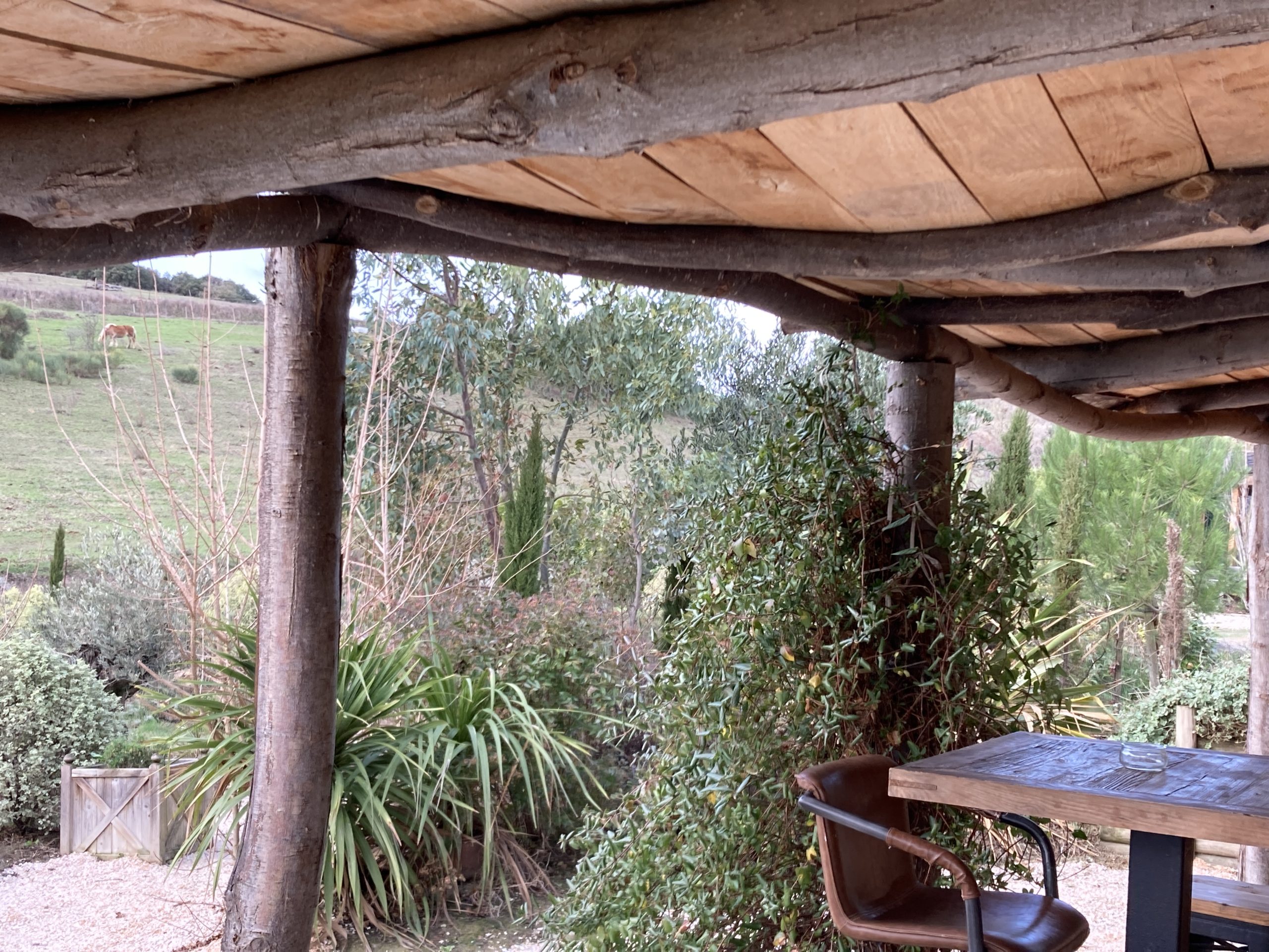 IMG_1572 Hébergement insolite en bois avec une vue sur la nature verdoyante du Languedoc-Roussillon.