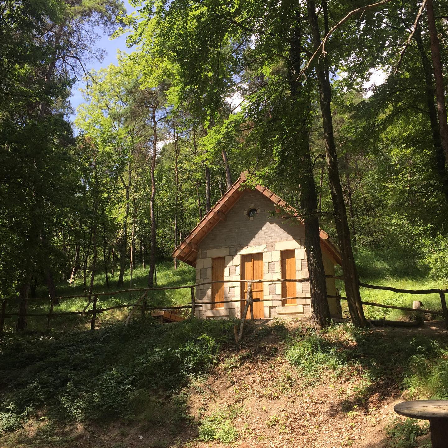 67880847_546202089522472_2978649799340851200_n Cabane en bois nichée dans la forêt verdoyante de Champagne-Ardennes.