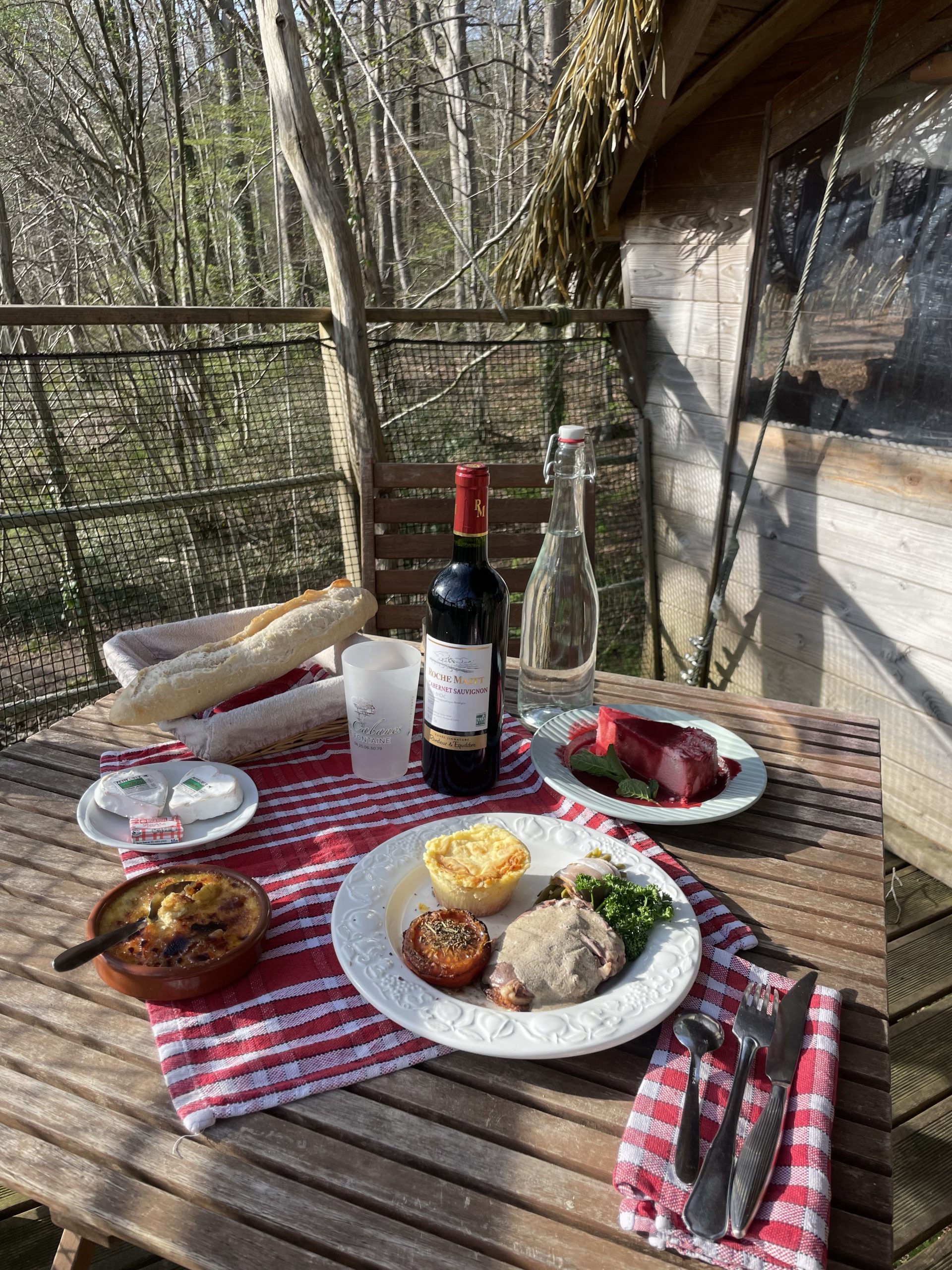 IMG_1463 Repas gourmet en cabane perchée, avec vue sur la nature, ambiance chaleureuse et conviviale.