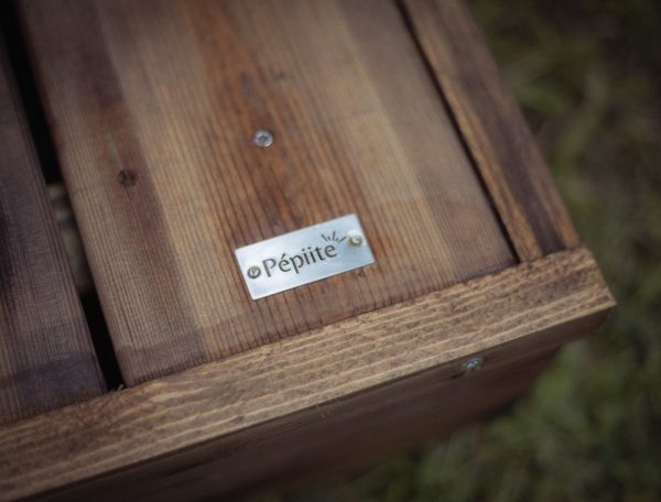 Hébergement en bois Pépite avec une finition artisanale et chaleureuse.